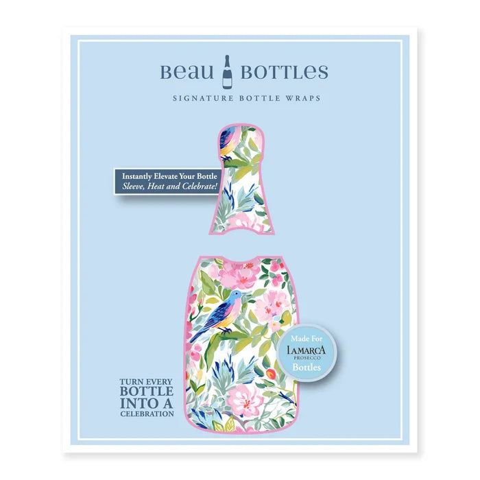 Springtime Serenade Prosecco Bottle Wrap