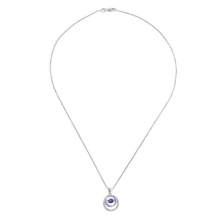 Sterling Silver Pendant with Diamond