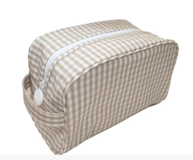 STOWAWAY Toiletry Bag - GINGHAM NEW KHAKI