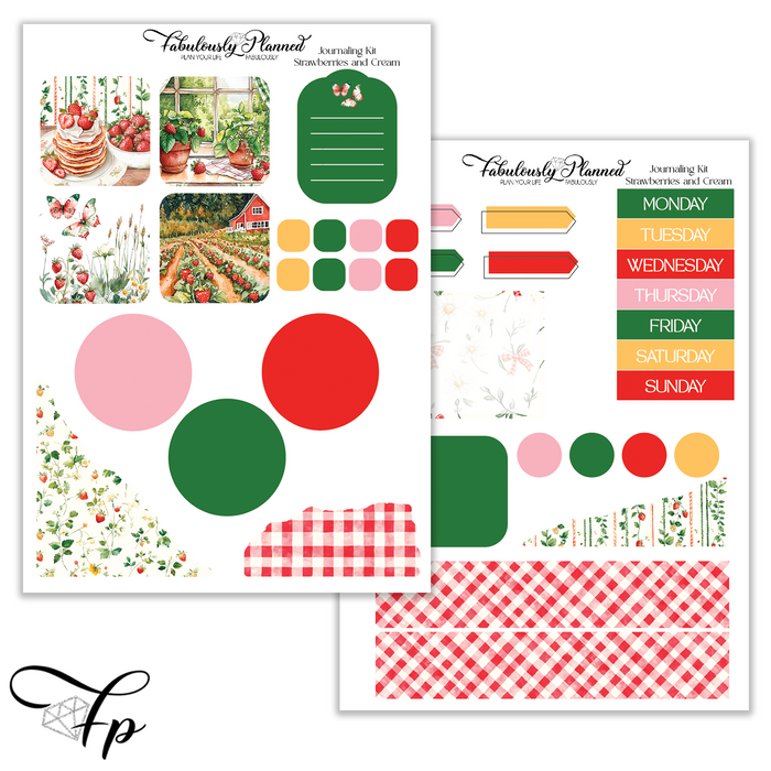 Strawberries and Cream - Journaling Kit