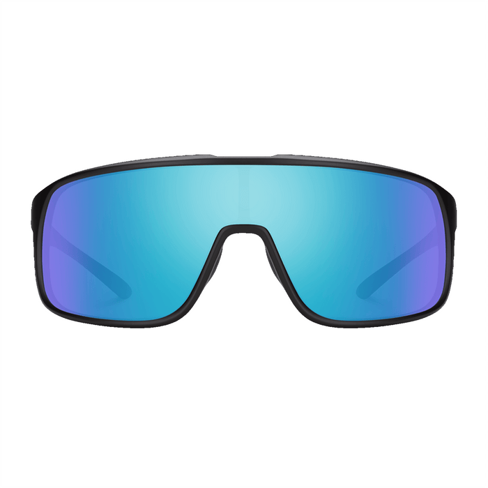 Suncloud Double Up Sunglasses Matte Black/Polar Blue Mirror - Comor - Go Play Outside