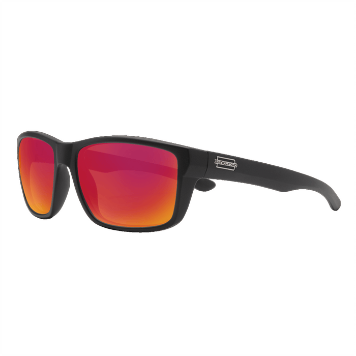 Suncloud Mayor Sunglasses Matte Black/Polar Red Mirror - Comor - Go Play Outside