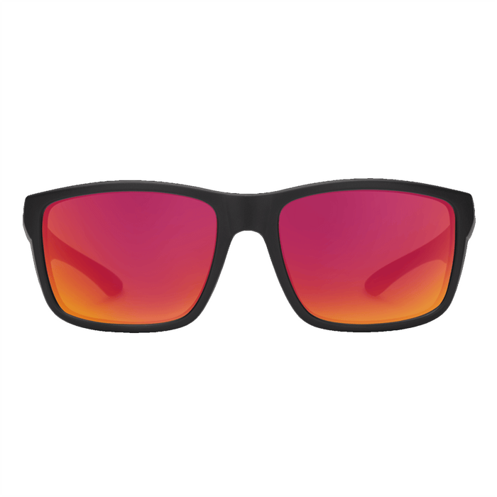Suncloud Mayor Sunglasses Matte Black/Polar Red Mirror - Comor - Go Play Outside
