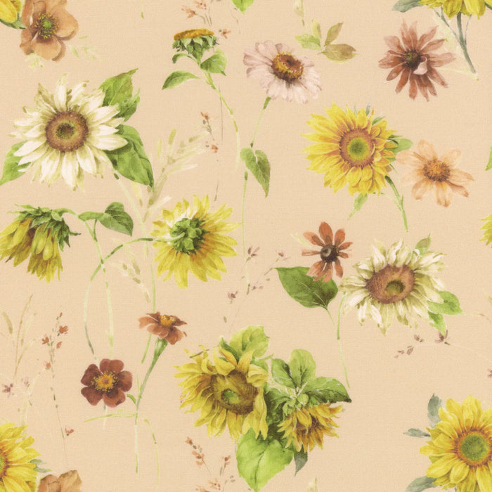 Sunflower Whispers CD16670-BLUSH by Lisa Audit for Riley Blake Designs