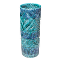 TALL NUOVO RINASCIMENTO BLUE & AQUA CYLINDER VASE (ITALY)