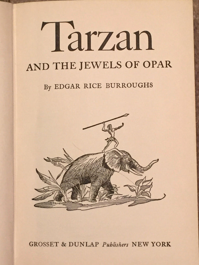 TARZAN AND THE JEWELS OF OPAR, by Edgar Rice Burroughs, 1918 (1940s Ed), HC/DJ