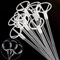 Transparent sticks and cups for latex balloons