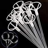 Transparent sticks and cups for latex balloons