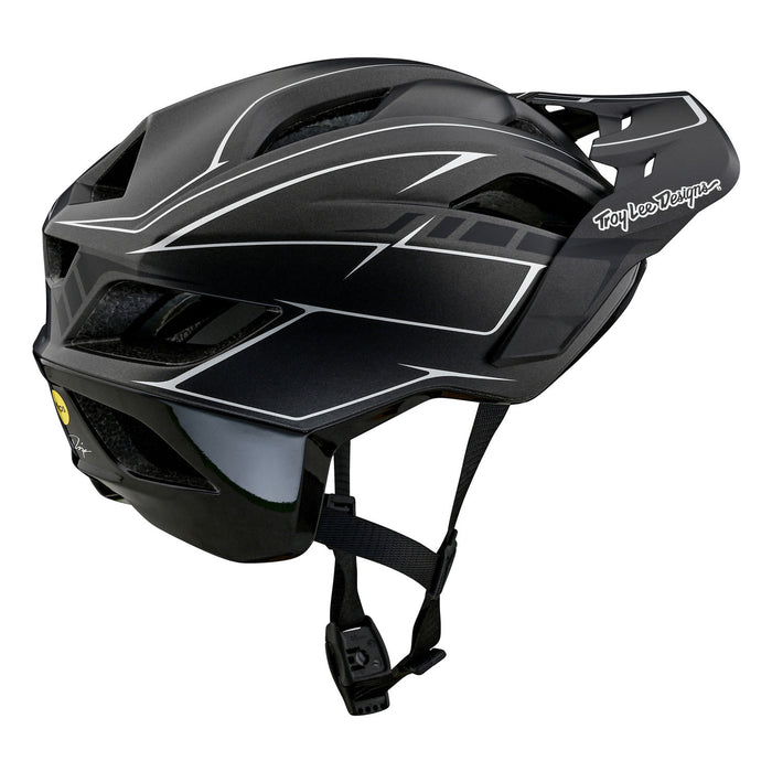 Troy Lee Flowline SE Helmet Pinstripe Charcoal/Black