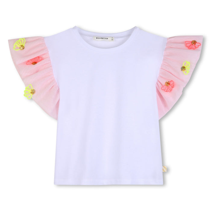 BillieblushTulle Sleeves T-ShirtSAVANNA