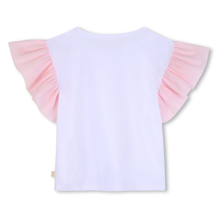 BillieblushTulle Sleeves T-ShirtSAVANNA