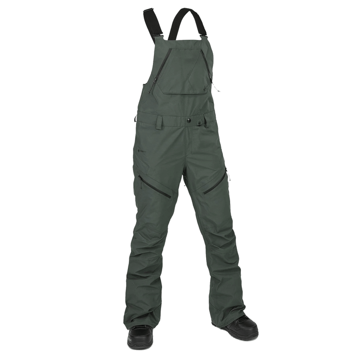 Volcom Women's Elm Stretch Gore-tex Overall Bib Pant 2024 Eucalyptus - Comor - Go Play Outside
