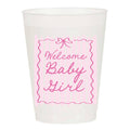 Welcome Baby Girl Frosted Cups