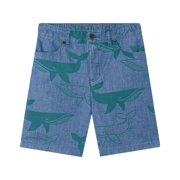 Stella McCartneyWhale Print Denim Shorts8059774251905SAVANNA